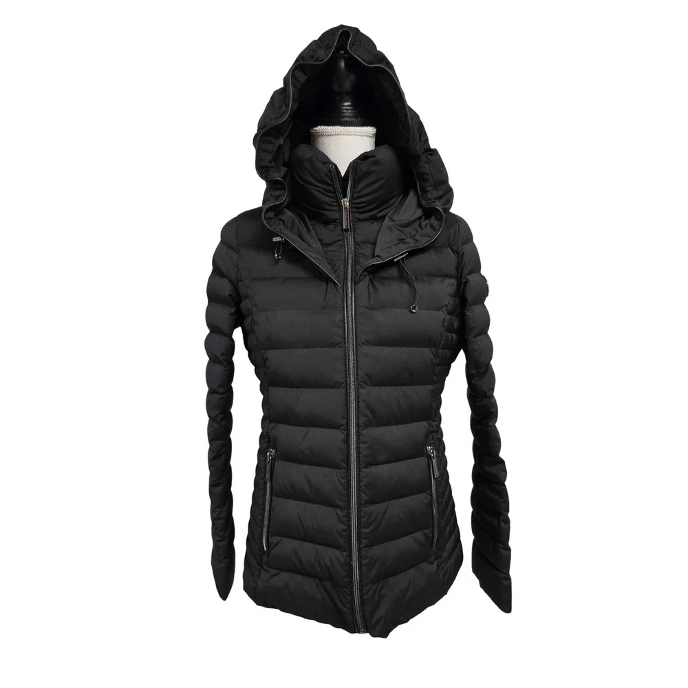 Michael Michael Kors Packable‎ Down Puffer Winter Jacket Hooded Black Women's S
